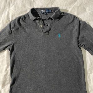 Long Sleeve Polo by Ralph Lauren gray polo